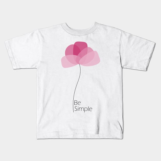 Be simple Kids T-Shirt by Warp9